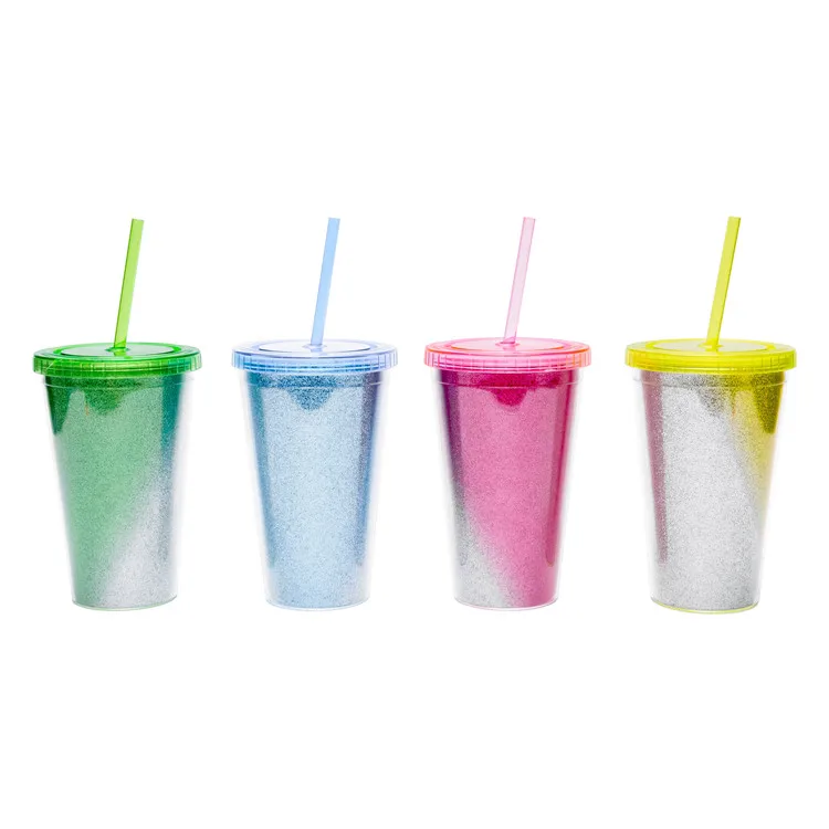 YIJU оптовая цена прозрачные чашки для воды Пластиковая чашка с фламинго Одноразовая