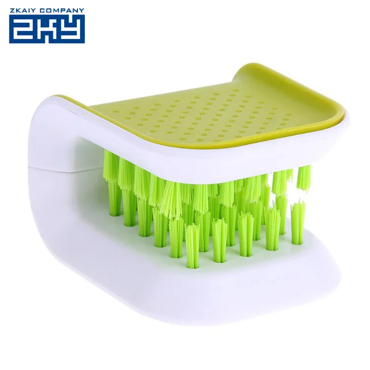 Handheld Spoon Fork Dish Plastic Kitchen Knife Cleaning Brush