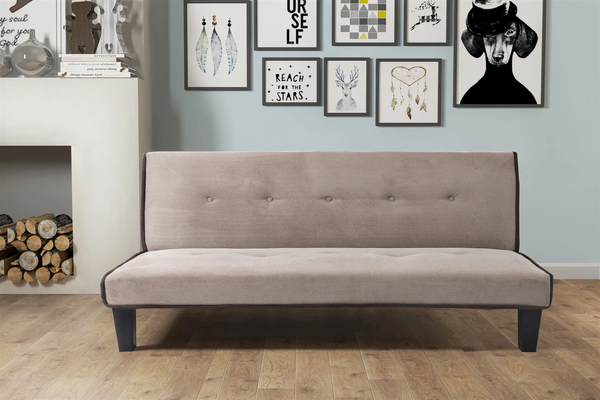 Nisco Office Single Sofa Bed Modern Simplicity Living Room Furniture Fabric Sleeper Sofa Bed