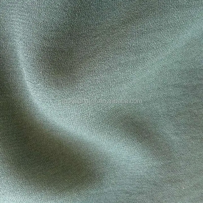pure polyester 30D+35D 95gsm light weight air washed moss crepe/soft moss polyester crepe fabric