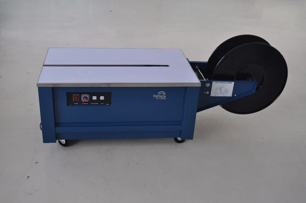 Small size semi-automatic strapping machine with low table