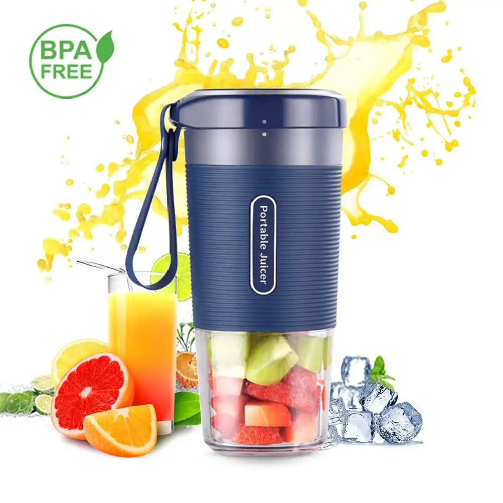 One-stop Solution Portable Blender Cordless Small Smoothie Juicer Cup Usb Home Fruit Juicer Mixer
