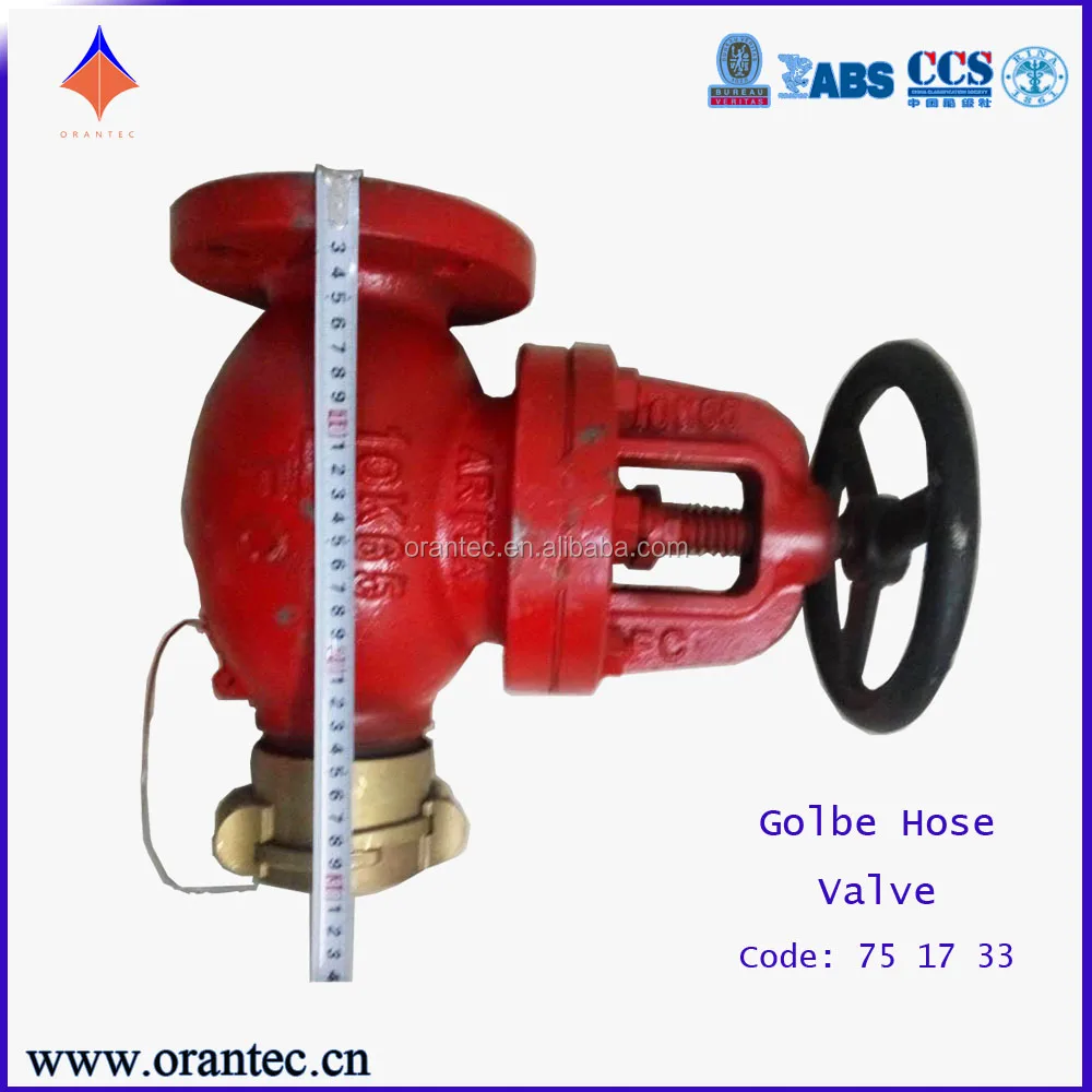 Marine Type IMPA Code 751733 JIS 10K DN65 Globe Fire Hose Valve