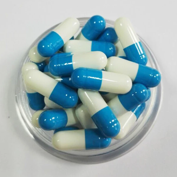 China bulk sale gelatin empty size 0 red and white capsule