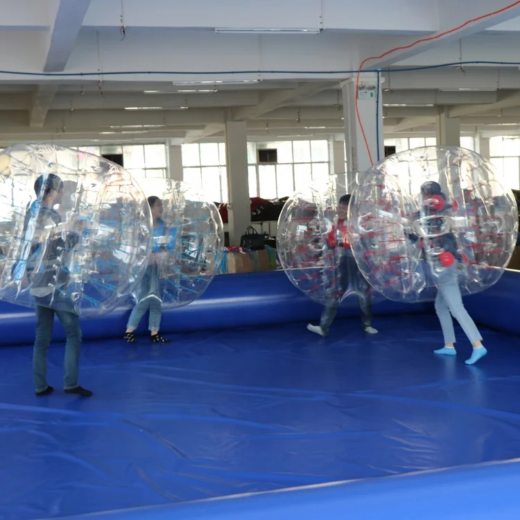 Factory price 1m diameter 0.7mm TPU inflatable bumper balls bubble footballs for sale