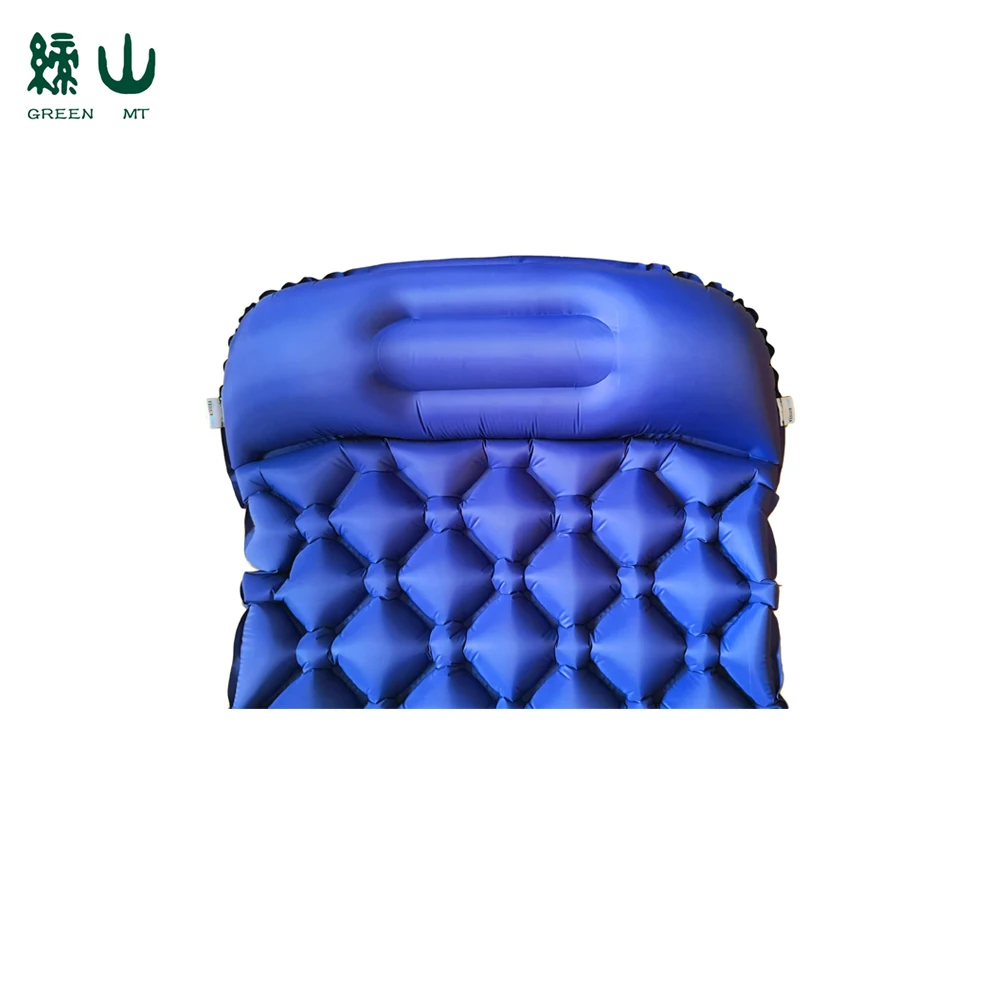 Camping Backpacking Compact Ultralight Sleeping Air Pad Insulated Inflatable Camping Mat Sleeping Pad With Pillow