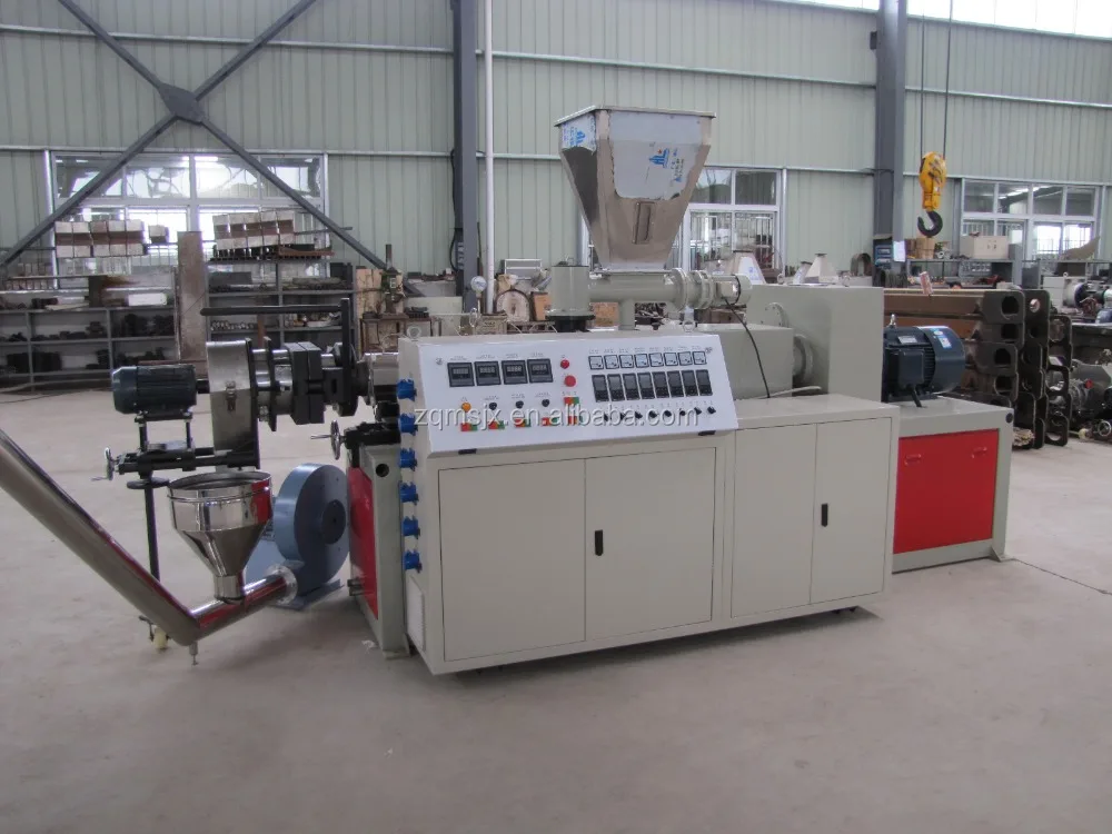 PVC Conical Twin Screw Extruder Pelletizing Line Plastic Granular Making Machine