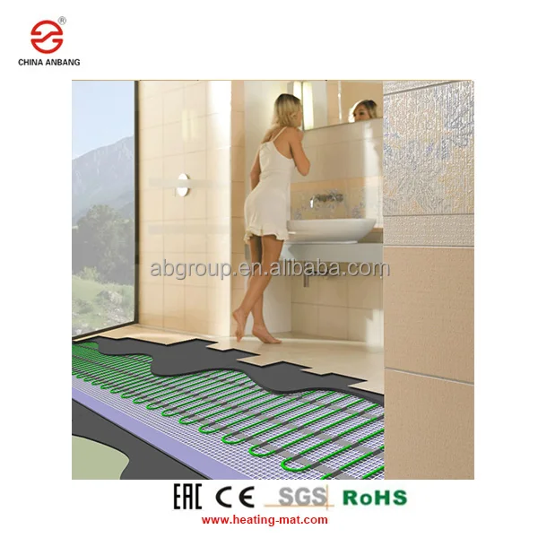 Electric Twin Conductor Heating Cable Mat For Hydronic Radiant Floor Heating with CE,RoHS,SGS,EAC