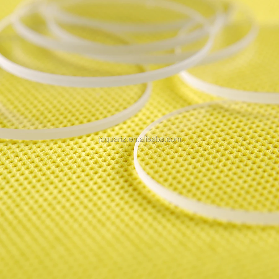 JD Clear Glass Round Fused Silica Quartz Disc