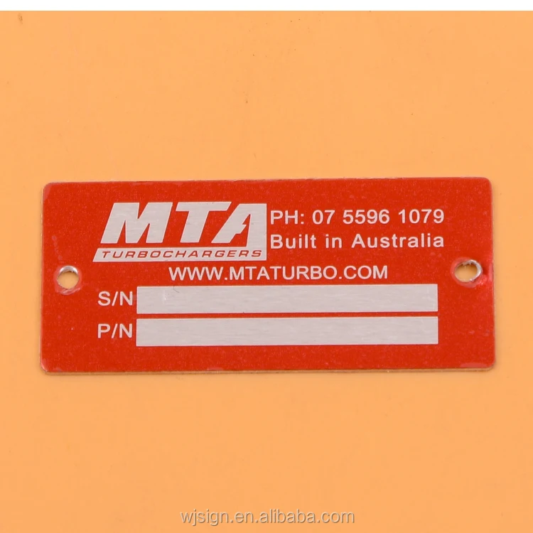 High Quality Logo Etch OEM Customized Stainless Steel Aluminium Metal Nameplate