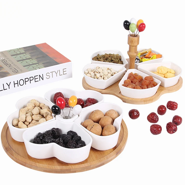 2019 New Creative Multifunctional Combination  5 Compartment  Food Storage  Box  with Fork