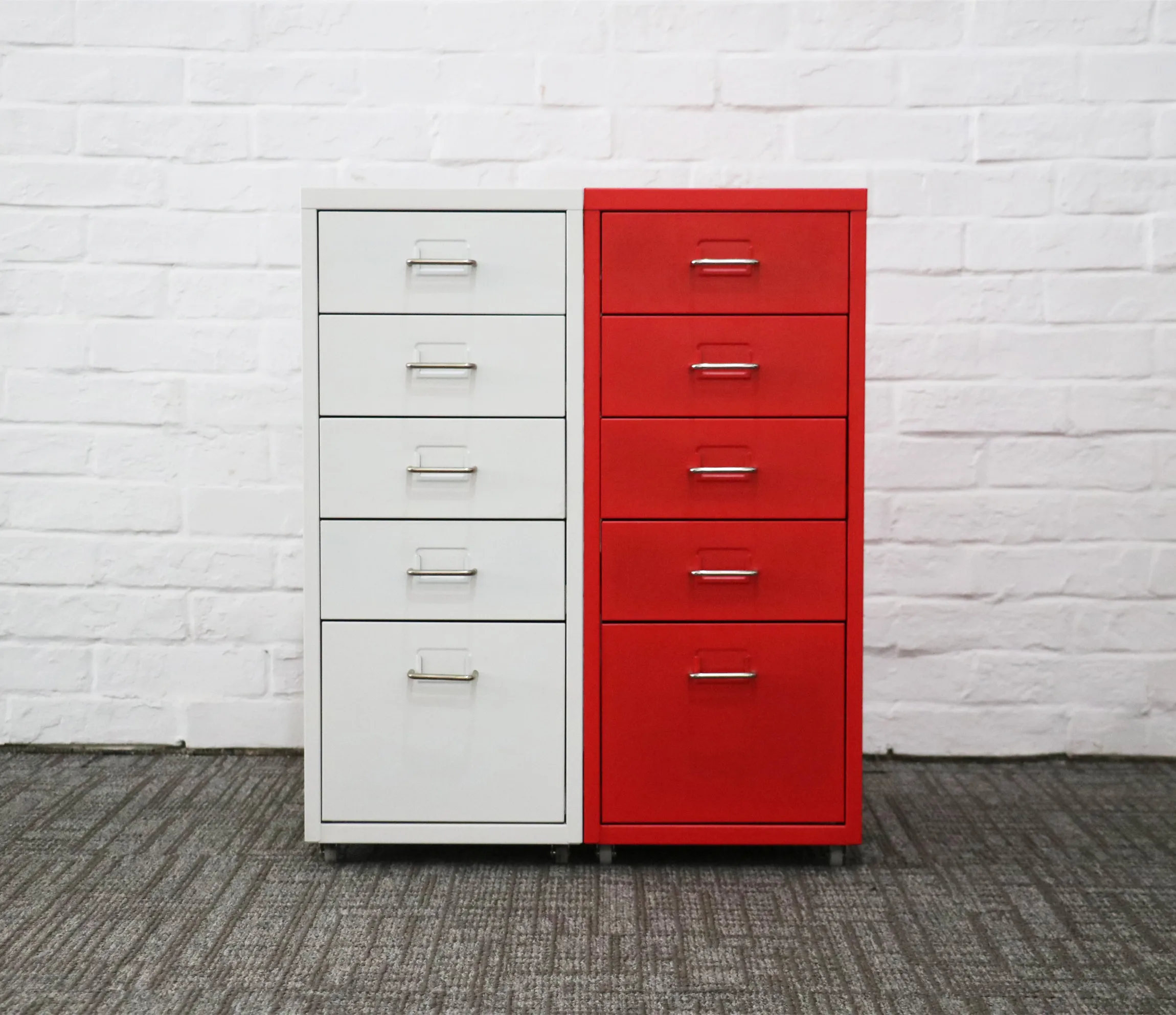 Hot sale colors trendy style home furniture filling chest steel storage five-drawer cabinet