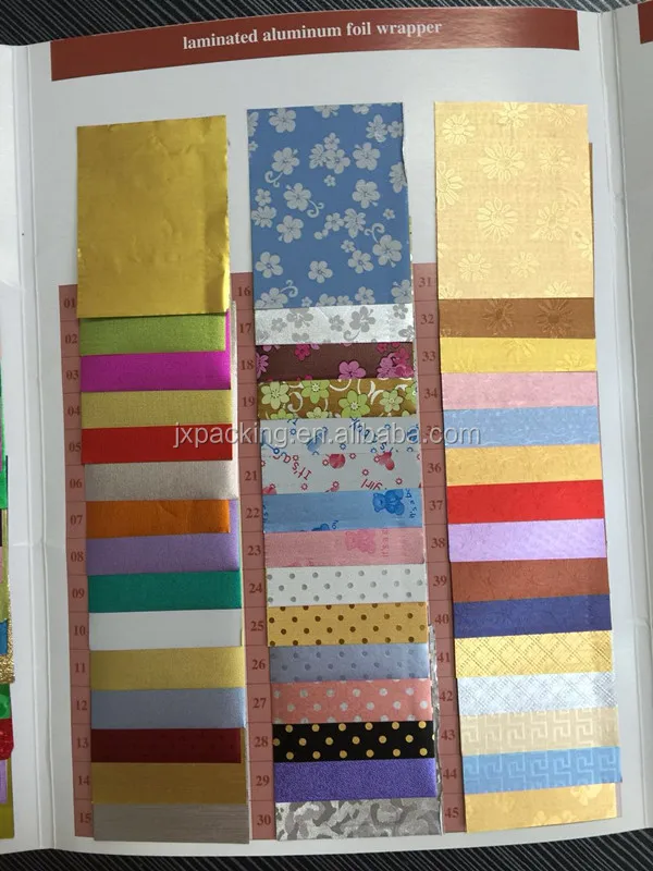 colored  chocolate aluminum foil sheet