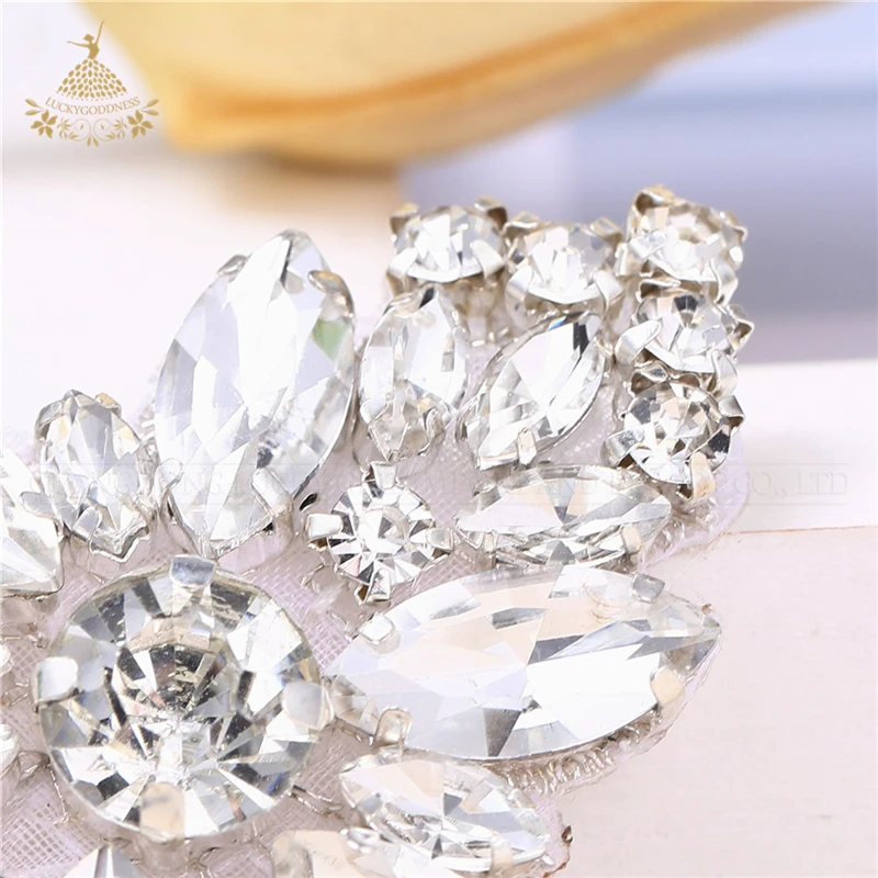 Small crystal rhinestone motif crystal garment ornament rhinestone appliqued