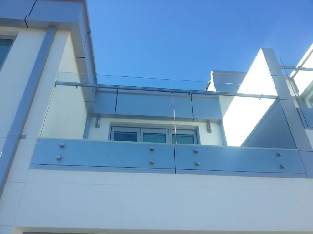 frameless glass railings by standoff for balcony or terrace