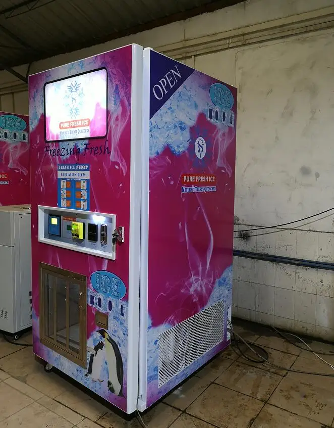 Waterproof all-steel cabinest automatic ice vending machine