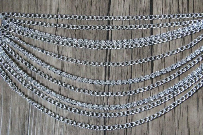 Wholesale 7' Bikini Connector for Swimming Wear Rhinestone Headband Shoe Buckle