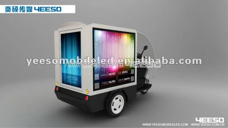 Outdoor LED tricycle  scooter  for afvertising, events,promotion  YES-M1