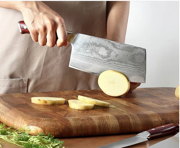 damascus Kitchen Chef Knife Set  chopping  knife  Paring Knife  with Razor Sharp Blade