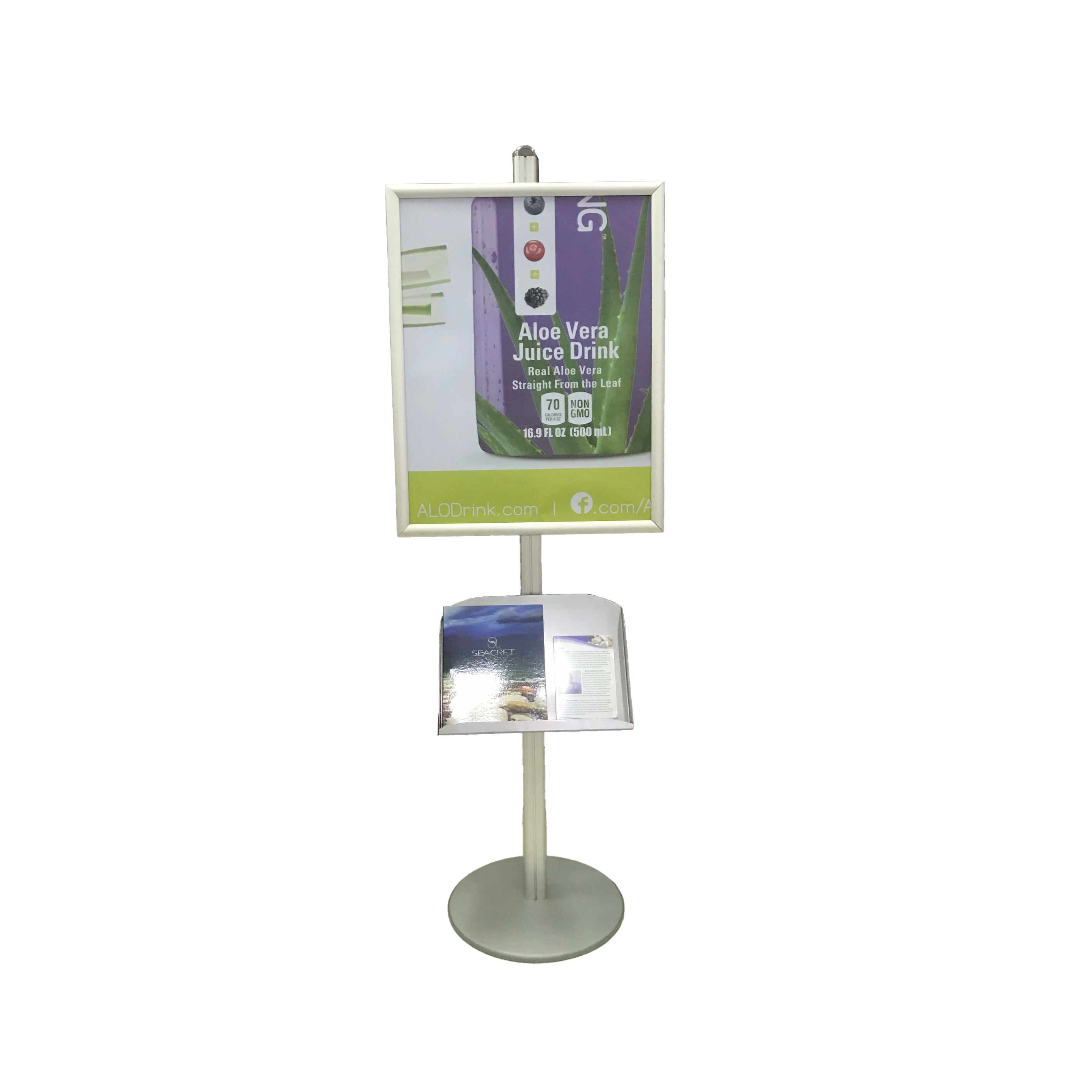 Floor standing aluminum snap display poster frame stand exhibition display stand