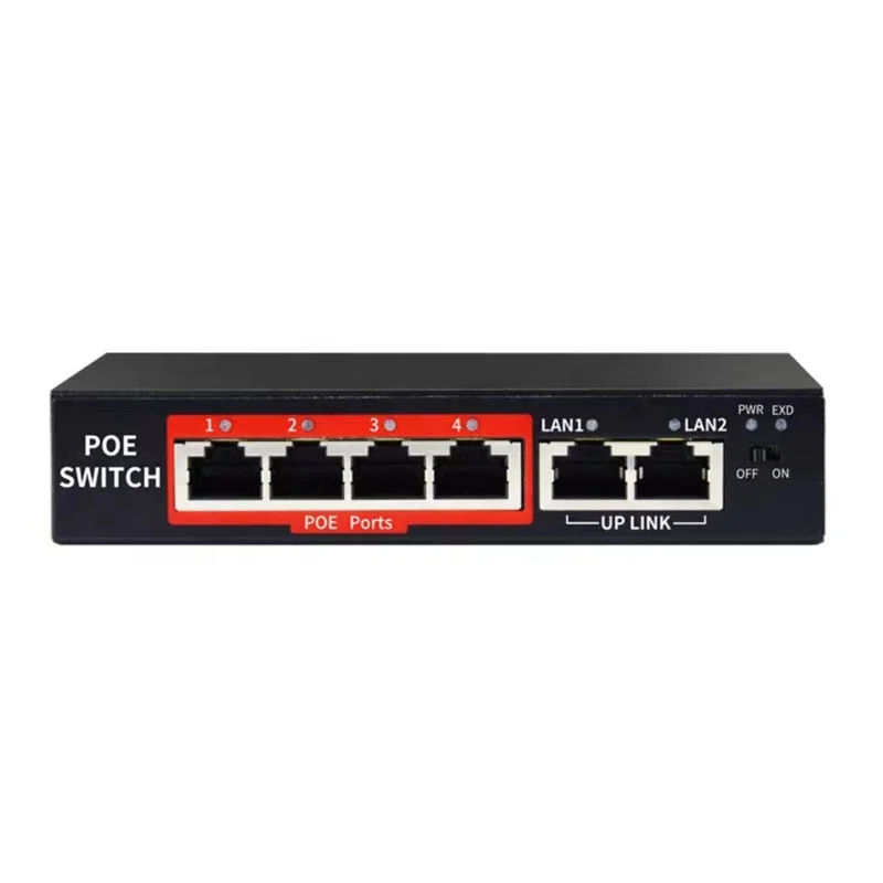  Производитель 4 порта POE переключатель обратный источник питания Ethernet умный для системы камеры