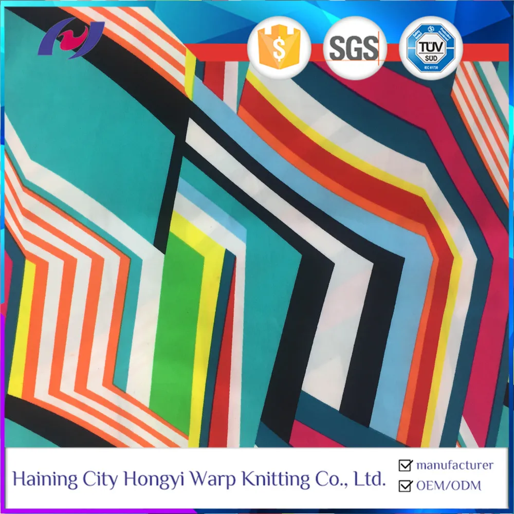 Anti-UV Poly Lycra Polyester Spandex Material Stretch Swimwear Fabric