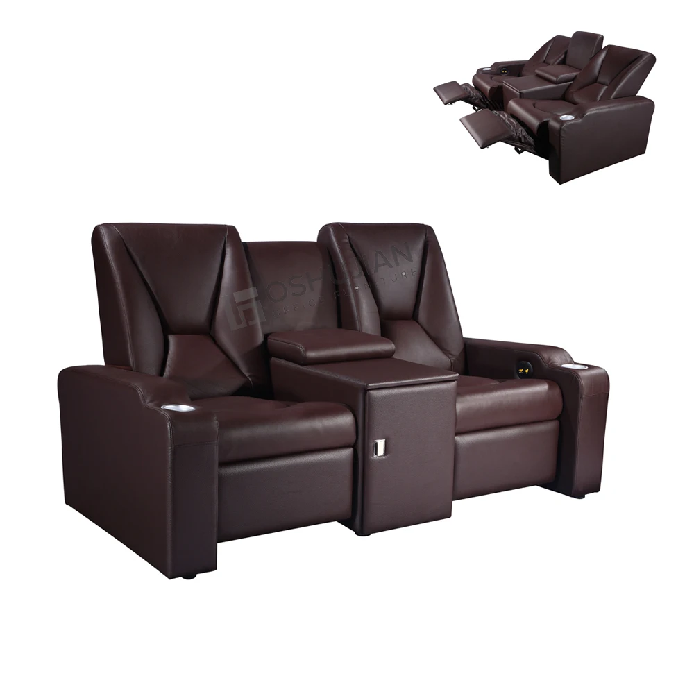 Classic functional leather home theater sofa SJ5806