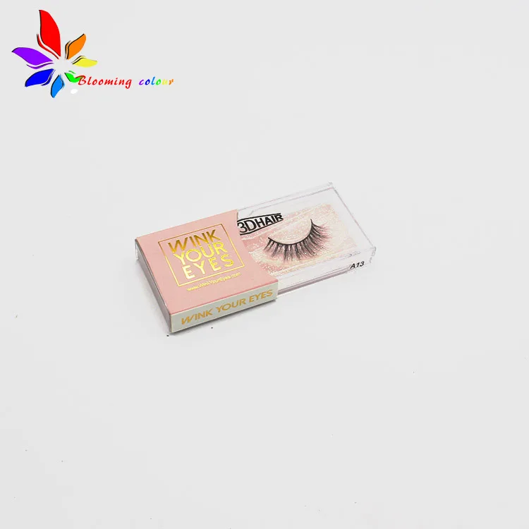 Custom logo half cover eyelash box paper sleeve packaging
