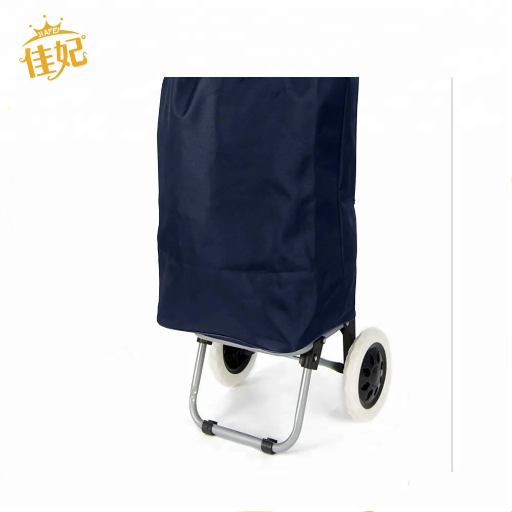 Hot selling foldable high quality shopping trolley bag with wheels