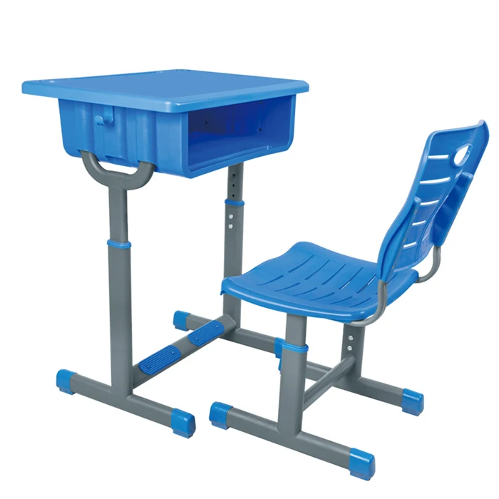 Popular use school furniture drafting table student chair with writing tablet