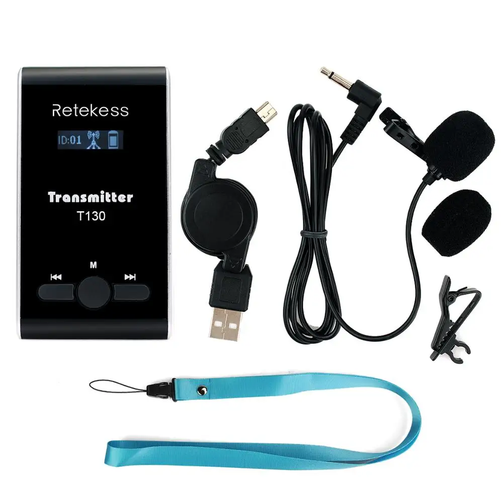 Portable Wireless Transmitter for Tour Guide system Simultaneous Translation Meeting Church Retevis T130