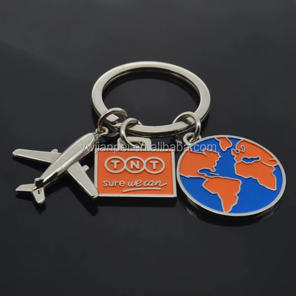 OEM Customized Logo Shape Metal Enamel Promotion Keychain, Promotional Gifts Custom Rubber Metal key chain Keyring
