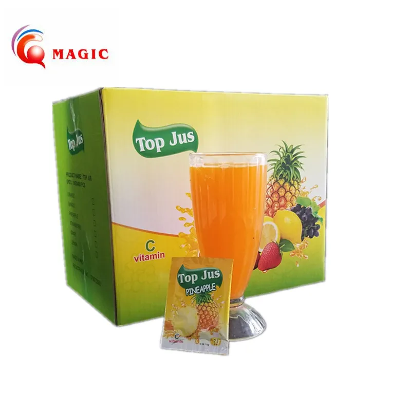 Натуральный ароматизированный фруктовый сок растворимый порошок сорт упаковка манго апельсиновое яблоко ананас клубника арбуз первичная коробка