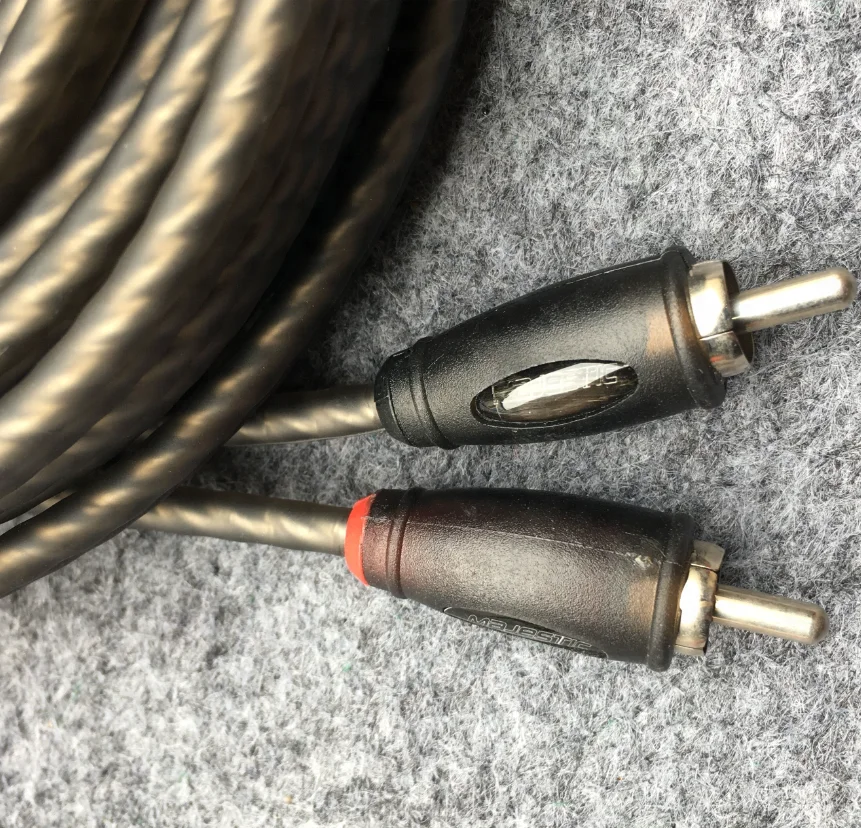 
High Quality Braid Shielded Car Audio 2RCA Cable dual RCA male 