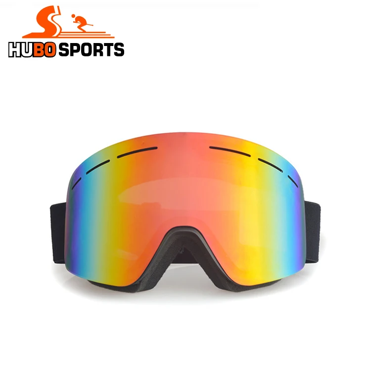 HUBO 193A mirror lens ski goggle anti fog snow goggles myopia CE certificate designer ski goggles