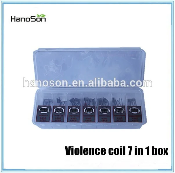 
7 in 1 violence coil demon killer copper wire coil dual vaporizer with 1pc Allen key voice 