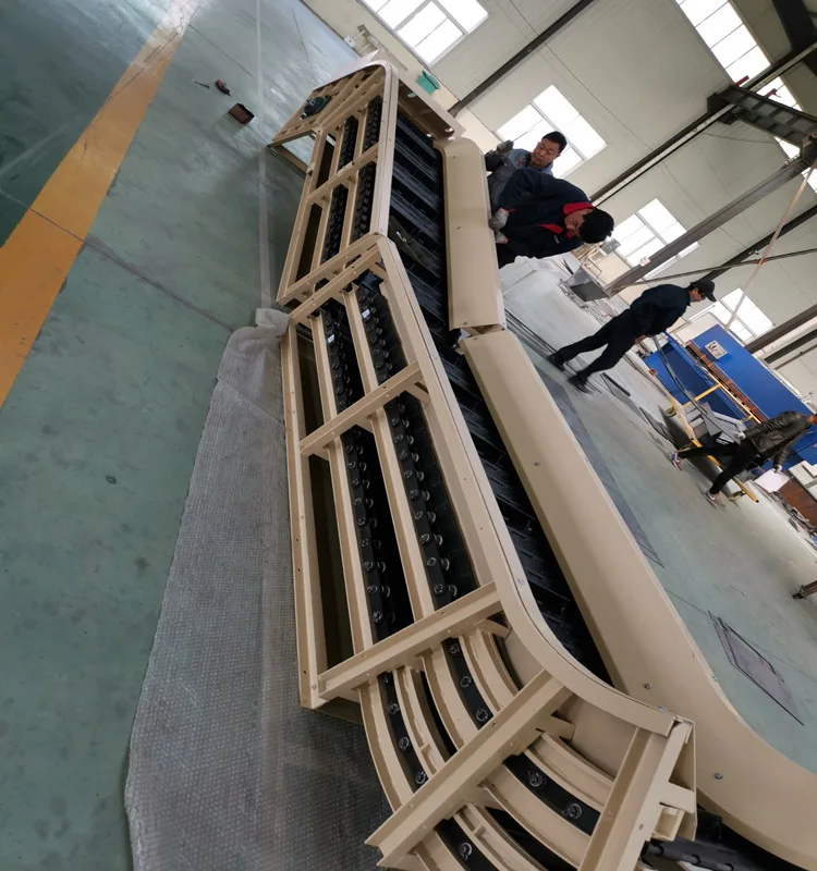 ZhongXing Hinged Belt Swarf Chip Conveyor For CNC Machine