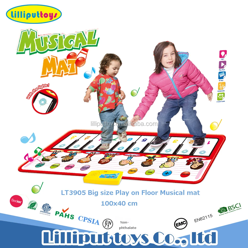 
Большой размер! Детский популярный музыкальный коврик с сенсорной клавиатурой и мелодией 