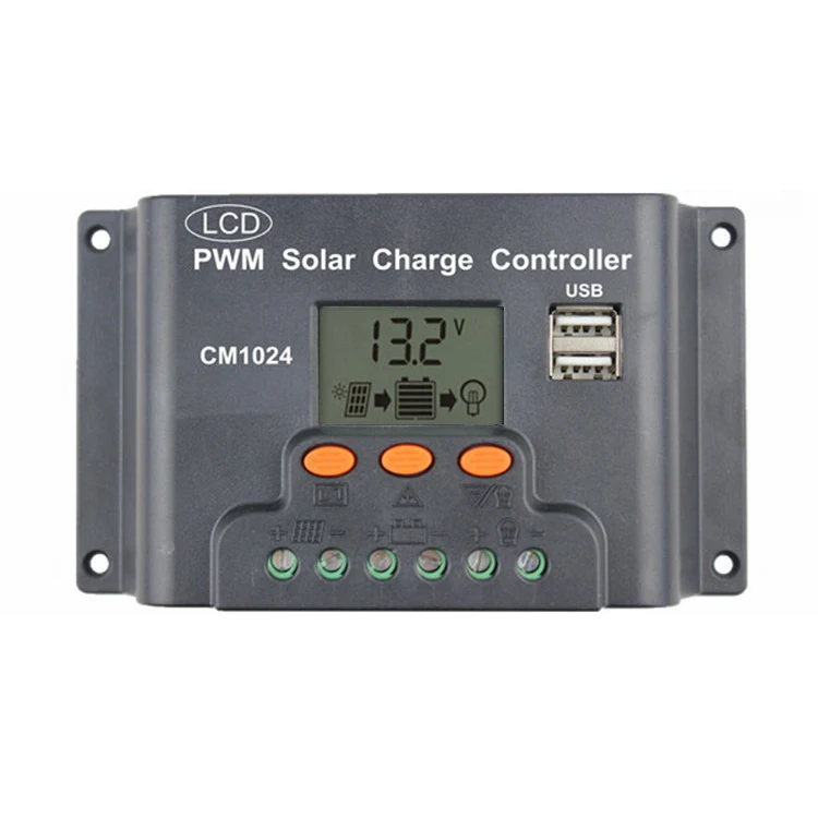 Solar panel use 10a PWM solar charge regulator 12v/24v