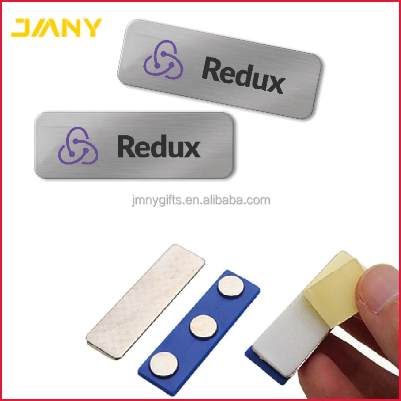 Factory Directly Metal Name Badge with Brooch Pin or Magnetic Back
