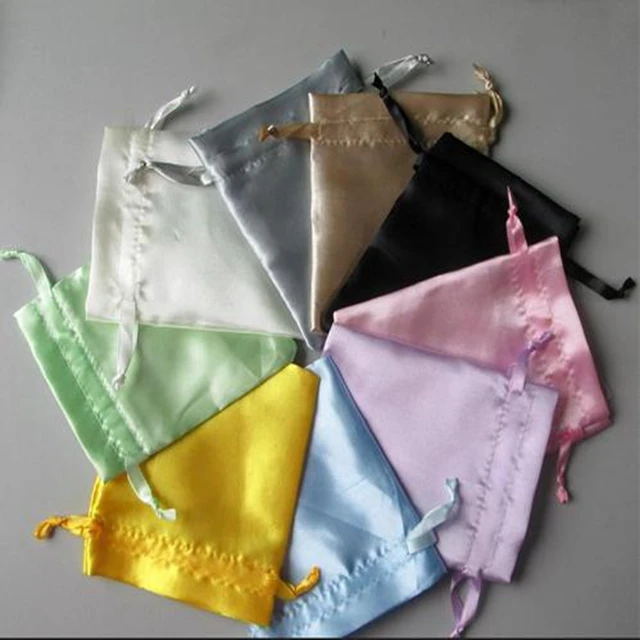 2022 In stock Promotion Hair Satin Bag ,Beautiful Packaging, Hold 1-4 bundles custom packaging silk satin bag