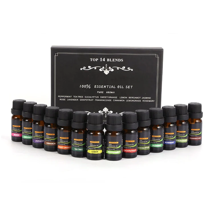 OEM Private Gift Set Customized Box Rose Lavender Aromatherapy Pure Natural Essential Oil For Women Favors