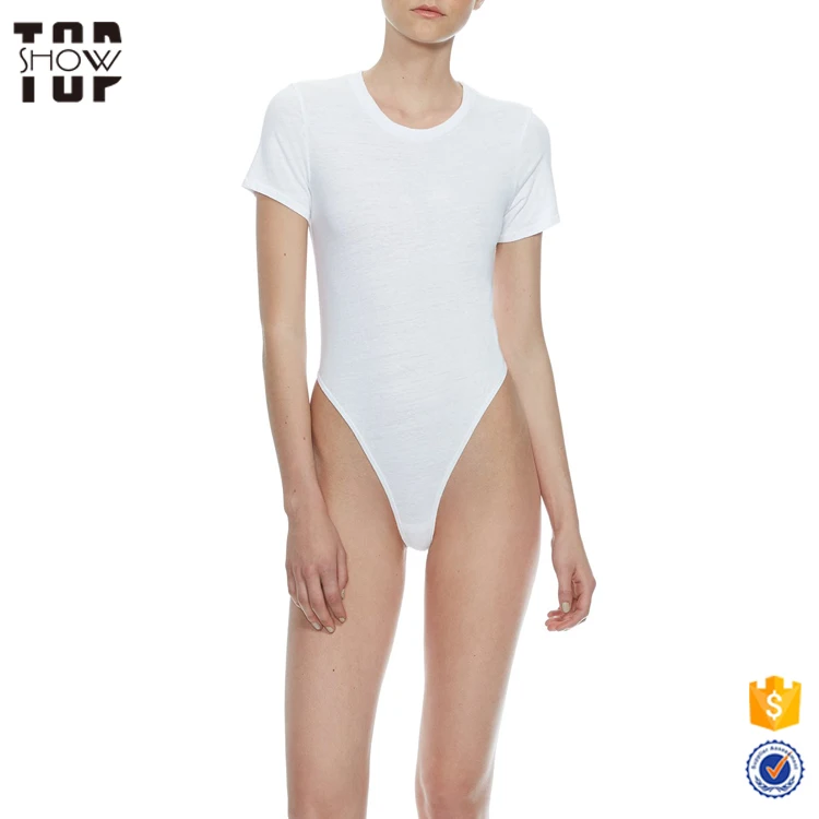 Women Casual Summer Short Sleeve Ladies Leotard T Shirt Bodysuit Tops