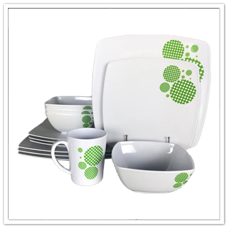 4pcs/ 16pcs tableware with melamine plate/ bowl/ cup mug dining table set service, pakistani melamine dinner ware