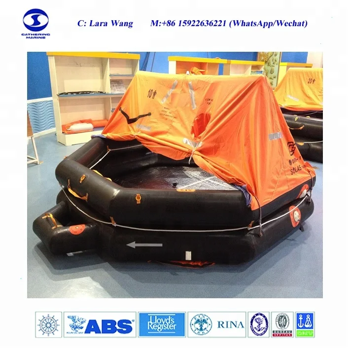 CCS Approved Davit Launched Inflatable Life Raft D Type Marine Liferaft