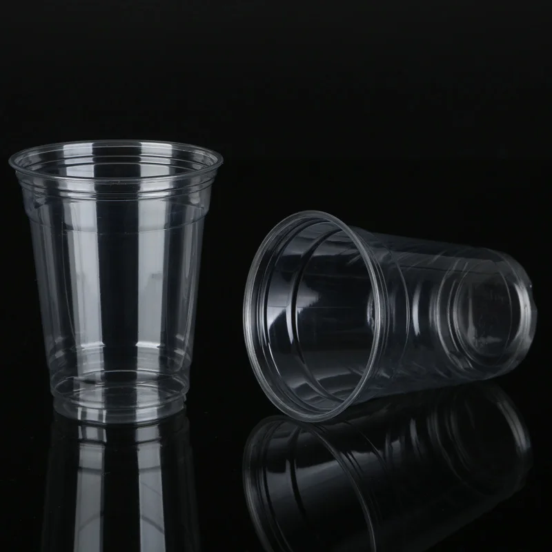 ZFCUP 350ml Disposable PET Plastic Cup for Icecream 12 oz Plastic Cups