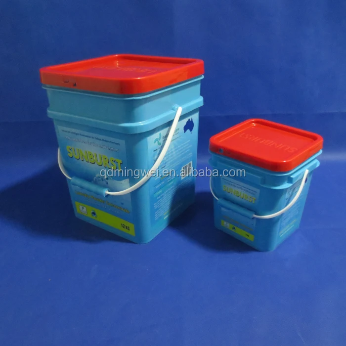 5000ml rectangular plastic bucket/plastic pail/rectangular plastic bucket with lid