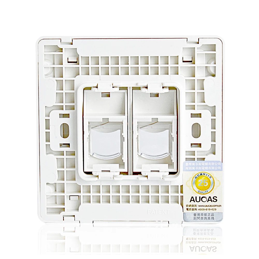  Aucas 86 Тип настенное крепление сеть Cat 5e 6 7 8 RJ45 лицевая пластина с двойным