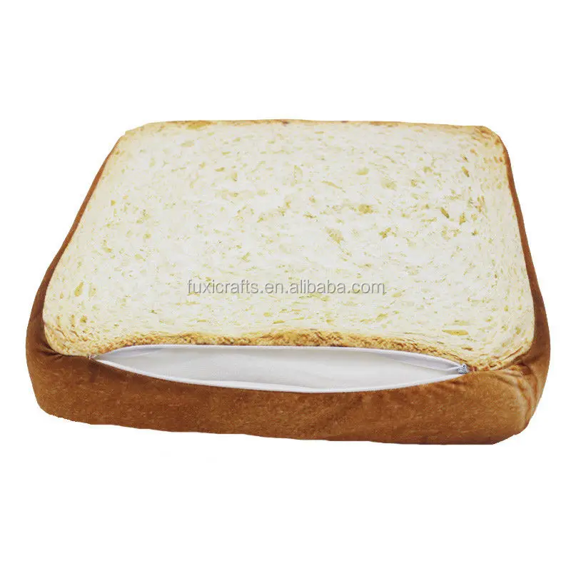 DXL New Design Bread Toast Cat Bed Mat Soft Fleece Puppy Cushion Detachable FX-D-38