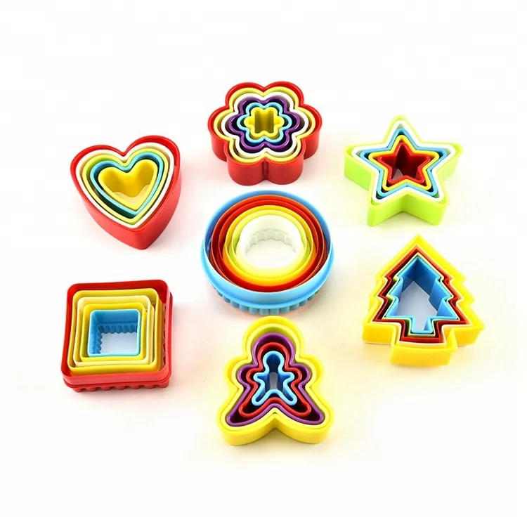 
37 Pieces Colorful Multi Size Plastic Cookie Cutter 